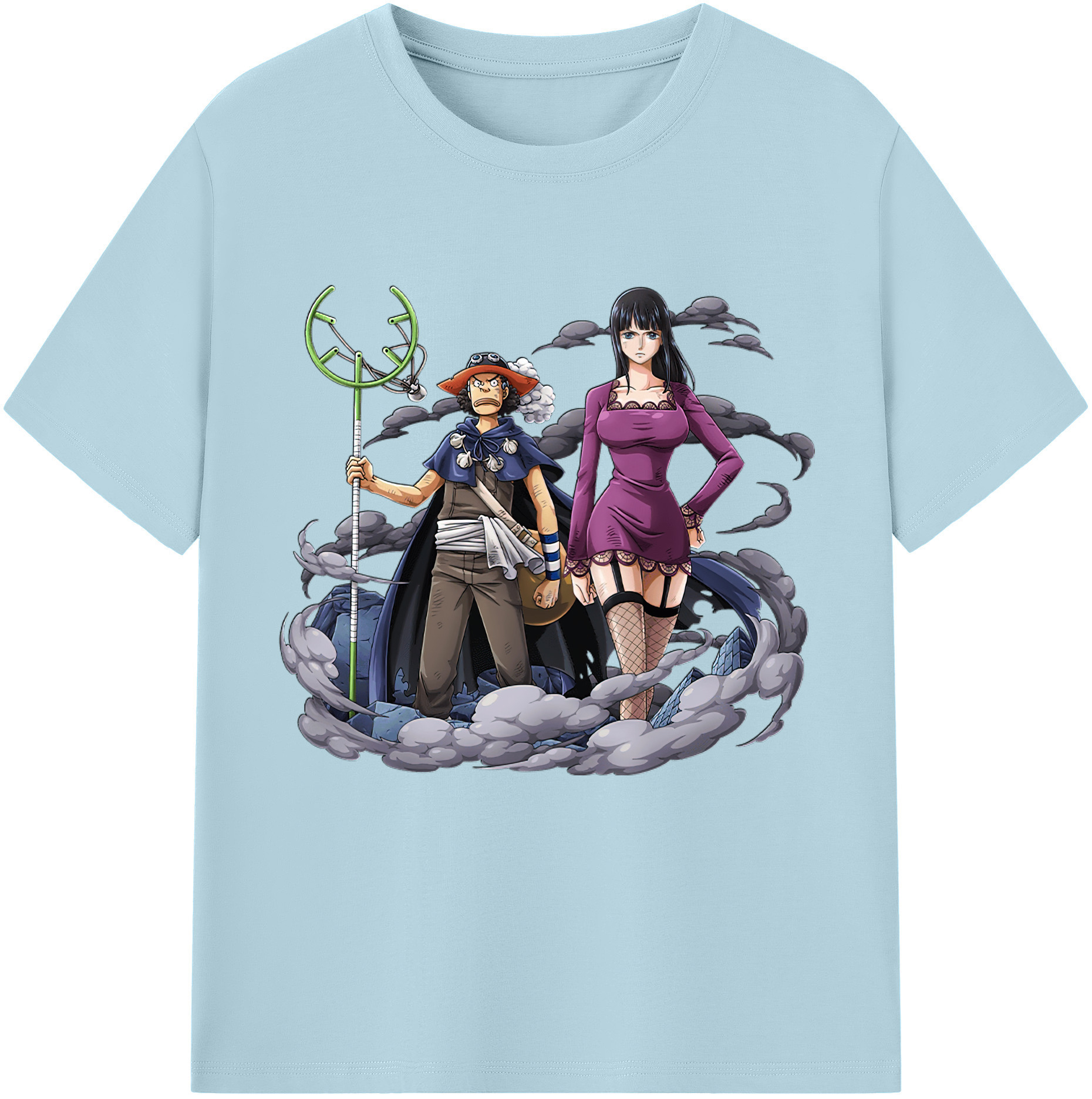ワンピース ニコ・ロビン ONE PIECE Nico Robin 綿100％半袖Tシャツ（フロントプリント）